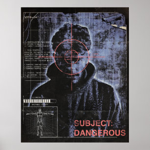 Poster Alvo - Design de roupa contínua tecno-brutalista