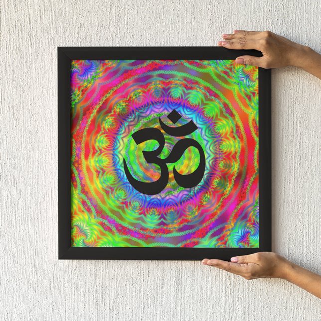 Pôster Alvo Tiedye com Símbolo Om (Criador carregado)
