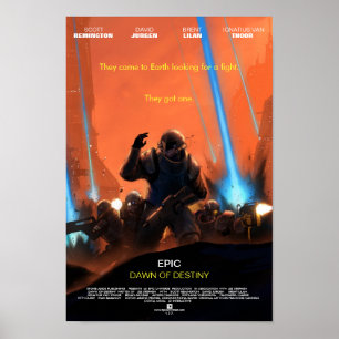 Pôster "Alvorecer cartaz cinematográfico do destino"
