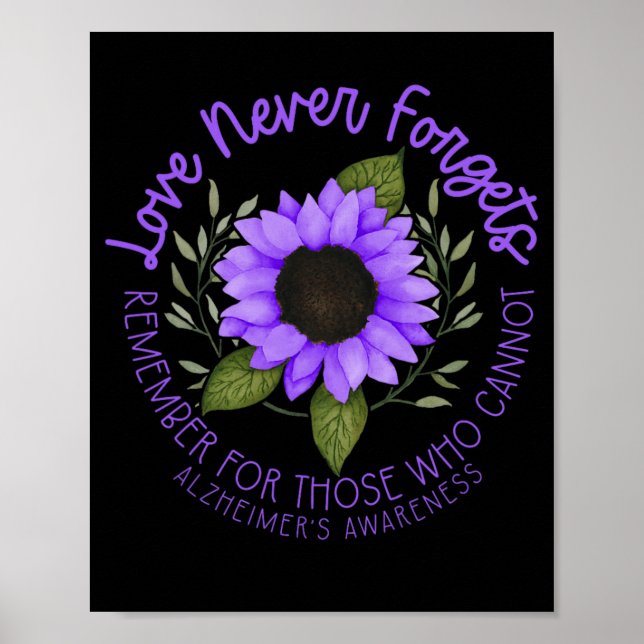Poster Alzheimer Sensibence Tea For Men And Women Purple  (Frente)