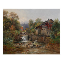 Pôster "Am Mühlenbach" (Pela Corrente de Mill)