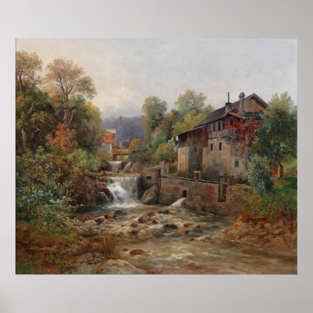 Poster "Am Mühlenbach" (Pela Corrente de Mill) (Frente)