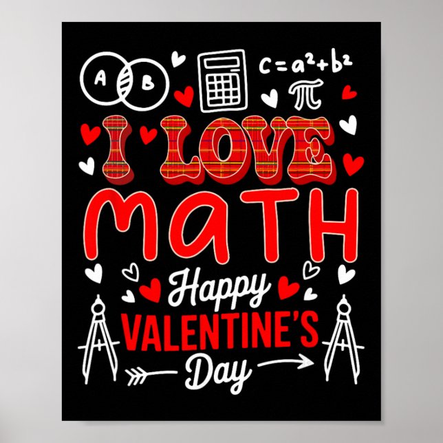 Poster Ama Matemática Feliz Dia dos Namorados Professor d (Frente)
