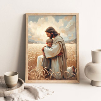 Poster Amado por Jesus, Arte Cristã, Jesus e Menino, Jesu