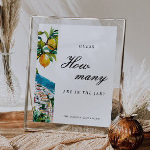 Poster Amalfi Adivinha Quantos Beijos Assinam O Chá de pa