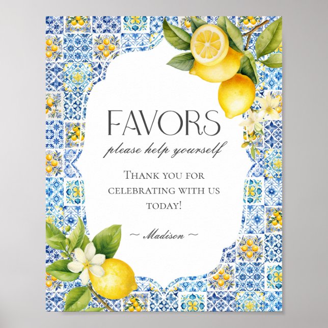 Poster Amalfi Coast Italiana Beach Coastal Favor Sinal (Frente)