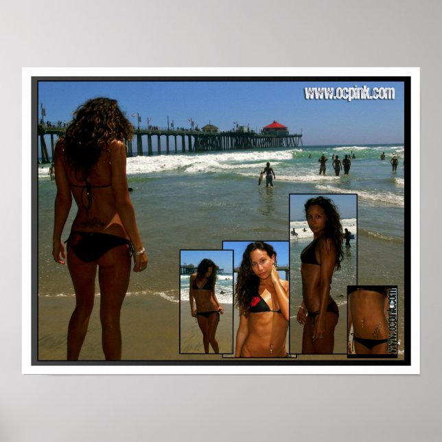 POSTER - Amanda na praia de Huntington (Frente)