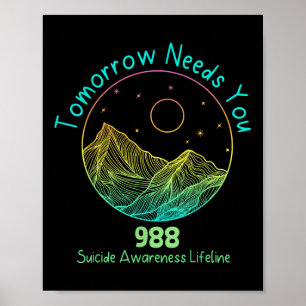 Poster Amanhã Precisa De 988 Awarenes Para A Prevenção Do