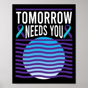 Poster Amanhã Precisa De Sensibilização Suicida Saúde Men