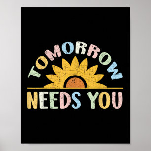 Poster Amanhã Precisa De Suporte De Sensibilização Para A