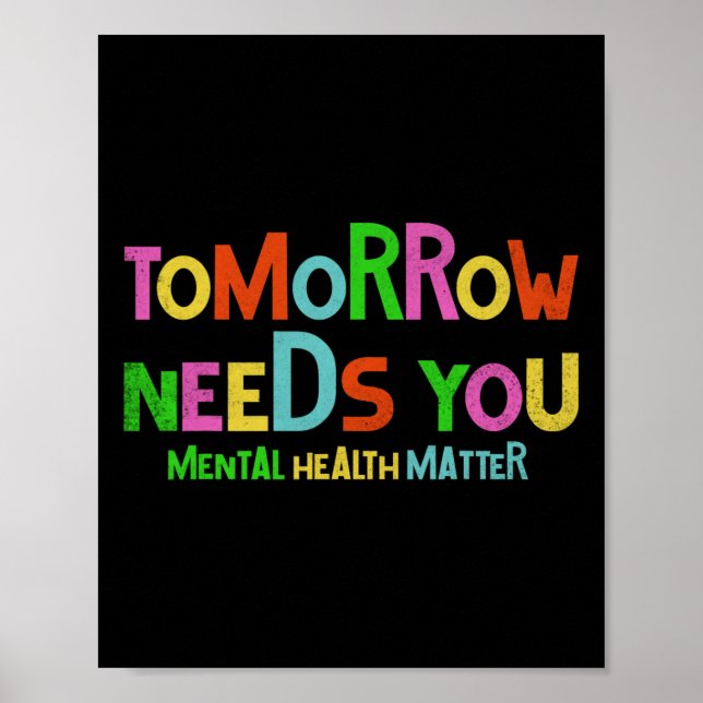 Poster Amanhã Precisa Que A Saúde Mental Importa A Consci (Frente)