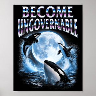 Poster Amante da baleia orca do mar oceano animal torna-s