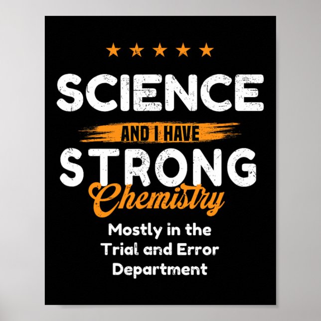 Poster Amante da Ciência com Química Emocional ~ Presente (Frente)