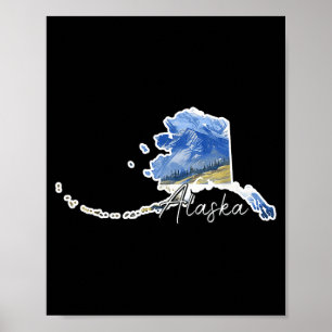 Poster Amante da natureza de viagem no Alasca ao ar livre