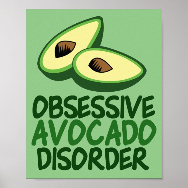 Poster Amante de Abacate Divertido (Frente)