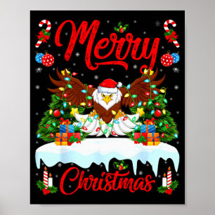 Poster Amante de Águia Careca Iluminação de Natal Papai N