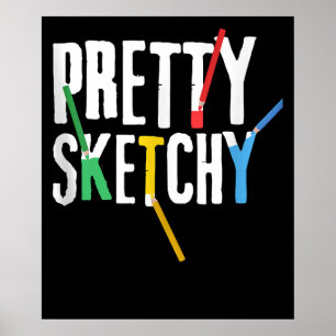 Poster Amante de Arte Divertido e Um Tanto Esboçado e Pro