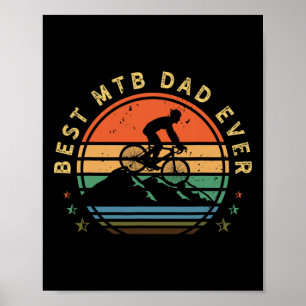 Poster Amante de Bicicleta de Montanha Masculino Retro Ci