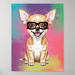 Poster Amante de Cachorro Cachorro Divertido Colorido P