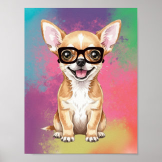 Poster Amante de Cachorro | Cachorro Divertido Colorido P
