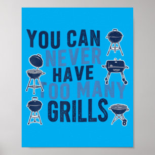 Poster Amante de Churrasco Você Nunca Pode Ter Muitos Chu