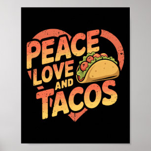 Poster Amante de Comida Mexicana Tacos Engraçados Cinco D