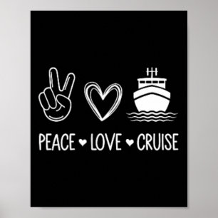 Poster Amante de Cruzeiros - Paz Amor Cruzeiro - Cruzeiro