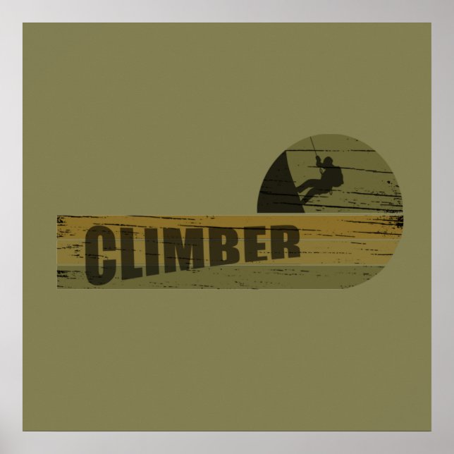 Poster amante de escalada de montanhismo (Frente)