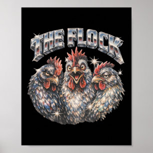Poster Amante de frango de quintal dos anos 80 Música de 
