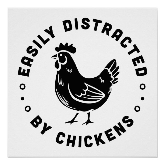 Pôster Amante de galinha citações engraçadas da fazenda r (Frente)