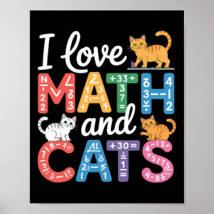 Poster Amante de Gato de Matemática Professor de Matemáti