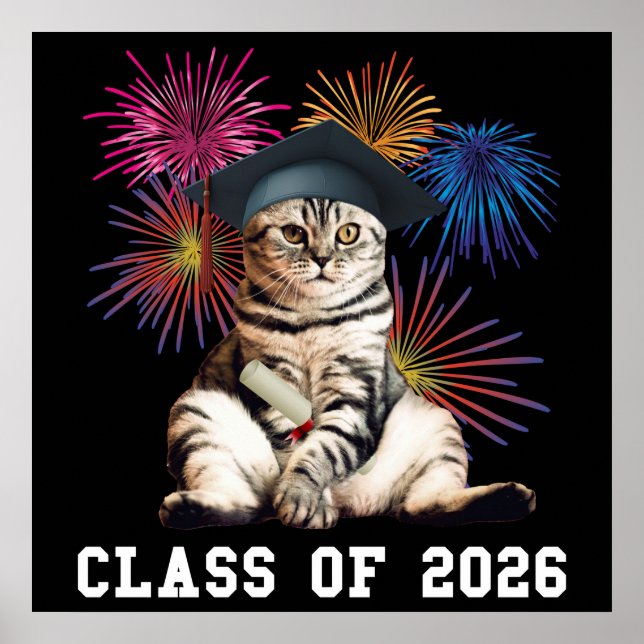 Poster Amante de Gatos da Turma de 2026 (Frente)