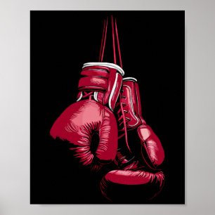 Poster Amante de Kickboxing Boxe Boxeador Luvas de Boxe V