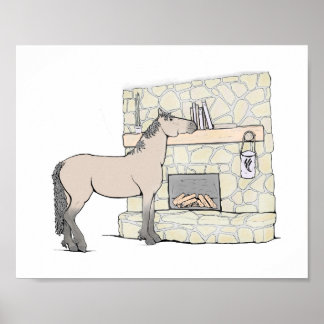 Poster Amante de Livros Cavalo Arte Impressa | Decoração 