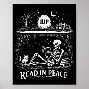 Poster Amante de livros livresco engraçado lendo livros p