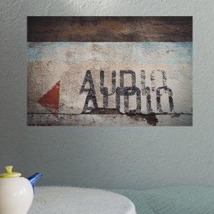 Poster Amante de música audiófila de estilo loft urbano