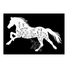 Amante de os animais de Cavalo Floral