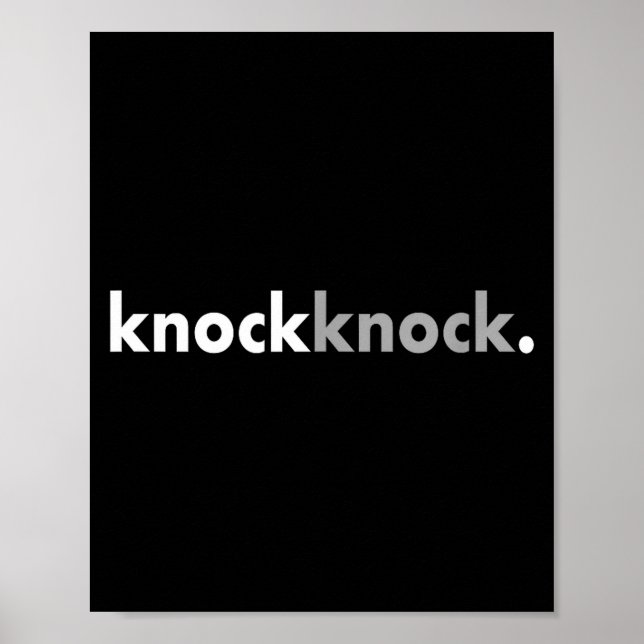 Poster Amante de Piada Engraçada Minimalista Toc Toc  (Frente)