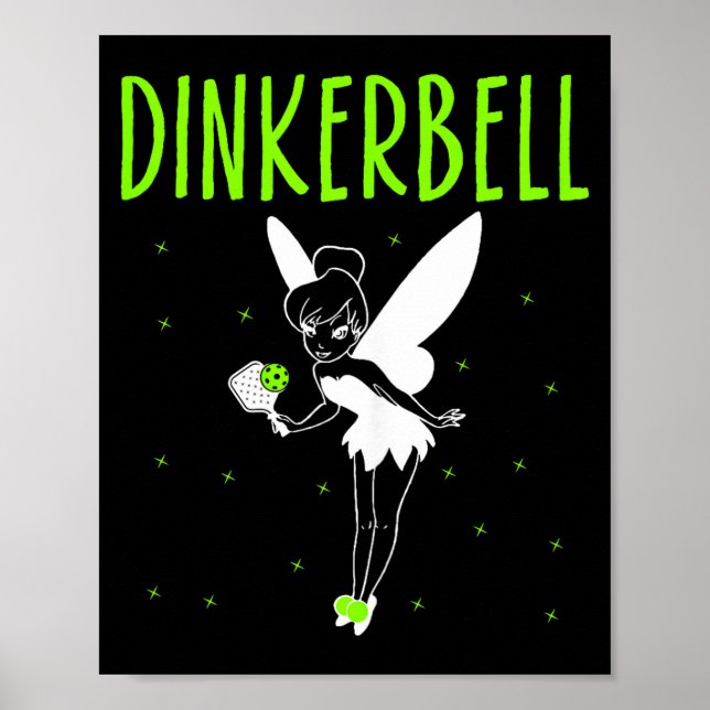 Poster Amante de pickleball engraçado Dinkerbell jogador  (Frente)