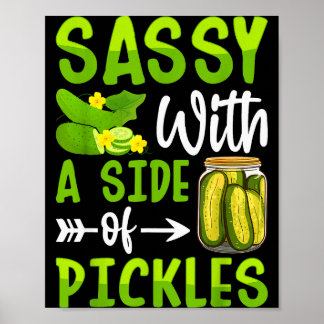 Poster Amante de Picles Piada Com Um Lado De Picles