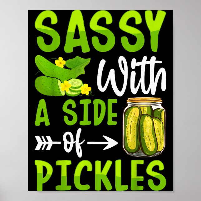 Poster Amante de Picles Piada Com Um Lado De Picles  (Frente)
