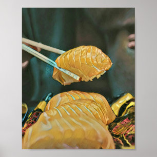 Poster Amante de sushi da comida asiática
