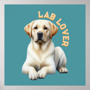 Poster Amante do Cão Labrador Retriever
