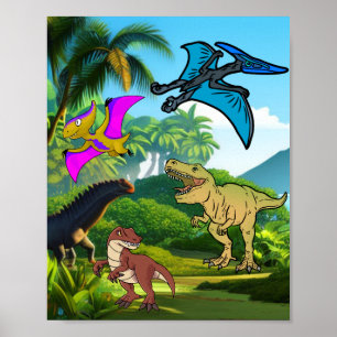 Poster Amante do Dinossauro