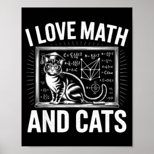 Poster Amante do Gato da Matemática Professor de Matemáti
