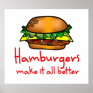 Poster Amante do Hamburger