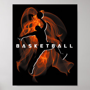 Poster Amante do Jogador de Esboço Retro Equipe Esportiva