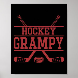Poster Amante do jogador de hóquei Grampy esportes jogado