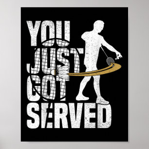 Poster Amante do Jogo de Badminton Serviu Jogador de Pete