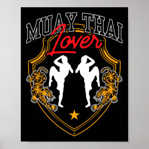 Poster Amante do Muay Thai Hobby Boxe Artes Marciais Luta